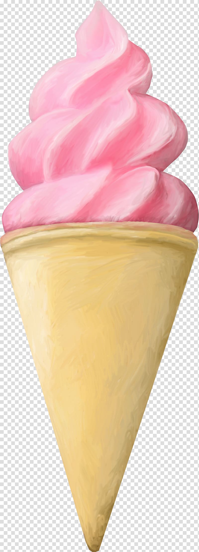 Ice cream cone Gelato Sundae Italian ice, Cones transparent background PNG clipart