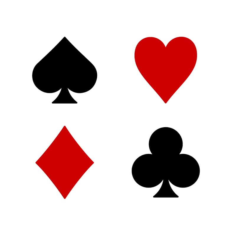 Playing card Suit Set Euchre , Heart Playing Cards transparent background PNG clipart