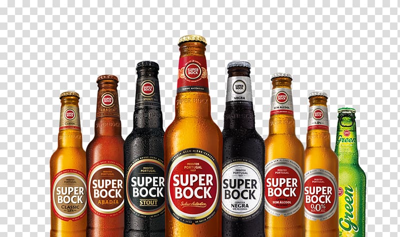 Lager Super Bock Beer bottle, beer transparent background PNG clipart