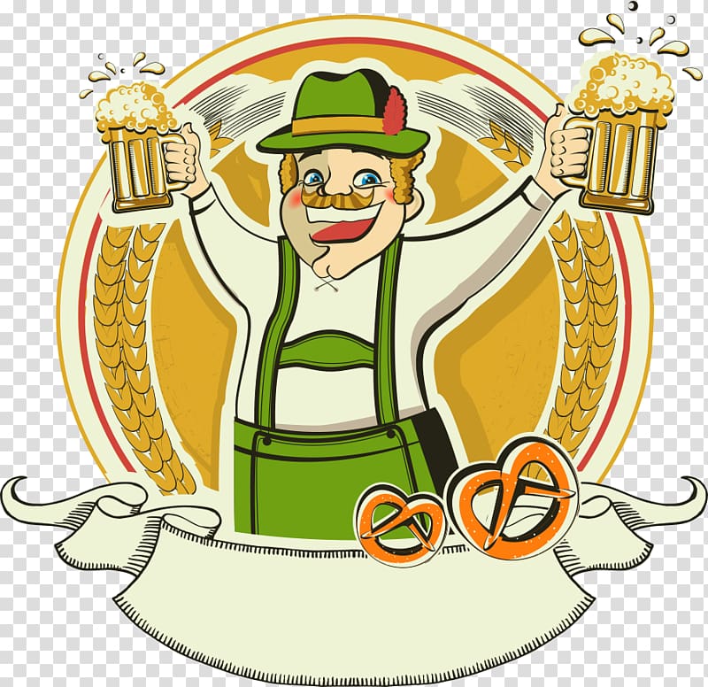 Oktoberfest Beer Symbol , cartoon characters and beer transparent background PNG clipart