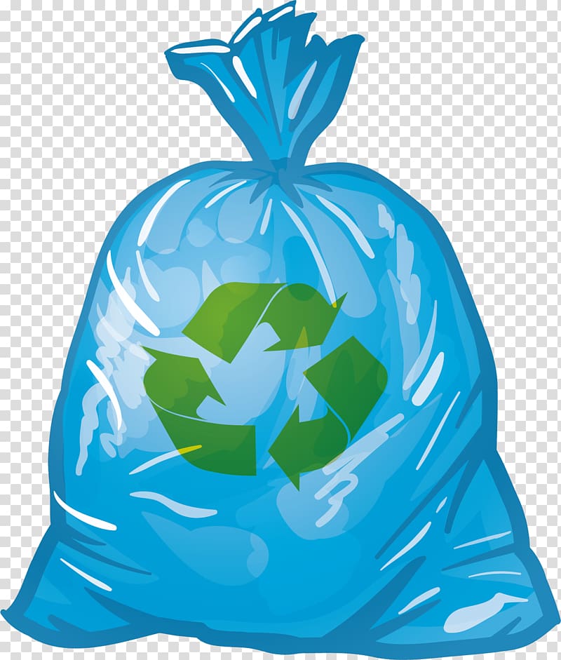 Trash or Garbage Bag Outline, Silhouette & Color Clipart