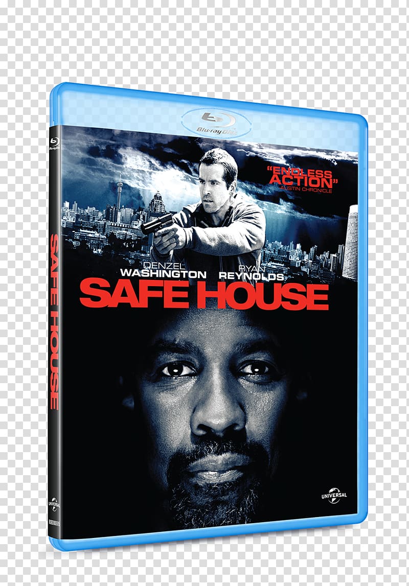 Denzel Washington Safe House Blu-ray disc Tobin Frost Film, safe production transparent background PNG clipart
