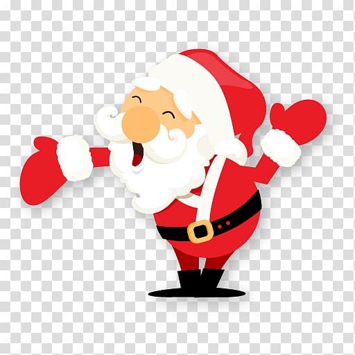 Santa Claus sticker, christmas ornament food fictional character, Santa hand transparent background PNG clipart