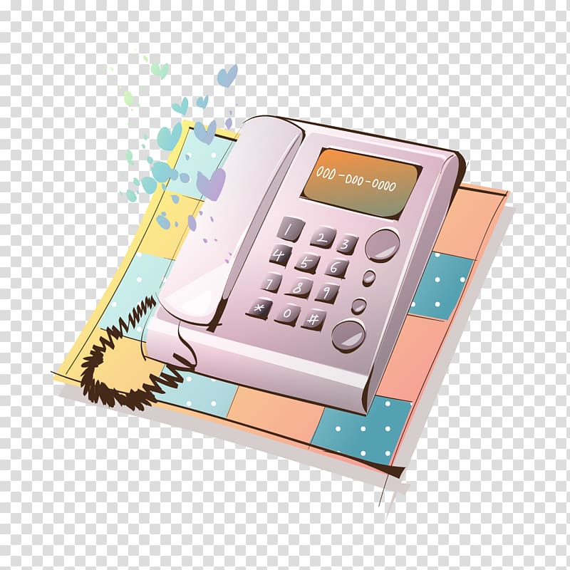 Home appliance Cartoon Telephone, landline phone transparent background PNG clipart