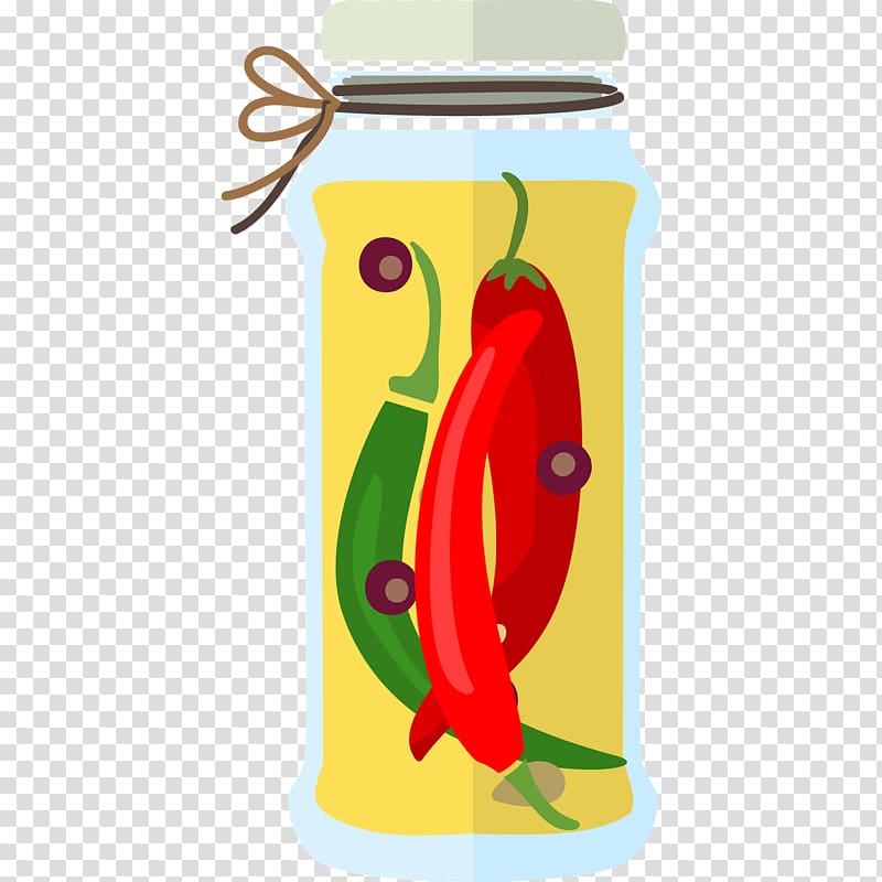 Water Bottles Bell pepper Chili pepper, pickled transparent background PNG clipart