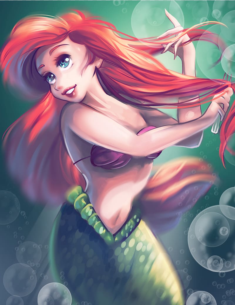 Ariel Rapunzel The Little Mermaid Anime Disney Princess, Mermaid transparent background PNG clipart