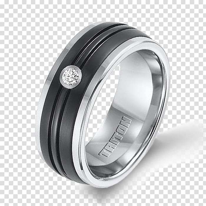 Wedding ring Silver Tungsten carbide, Tungsten Carbide transparent background PNG clipart