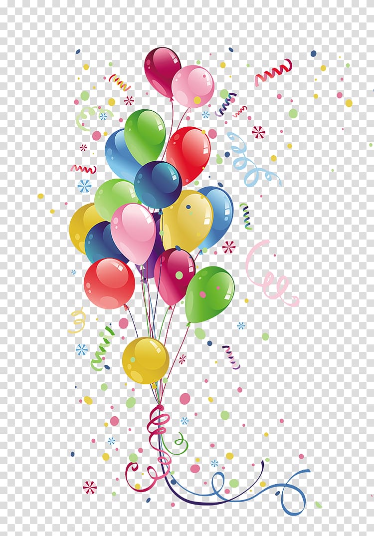 colorful balloons transparent background PNG clipart