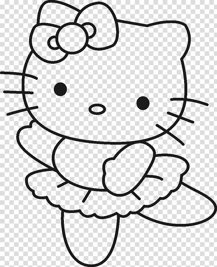 Hello Kitty Coloring book Ballet Dancer, ballet transparent background PNG clipart