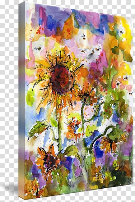 Floral design Watercolor painting Art Still life, Sunflowers watercolor transparent background PNG clipart