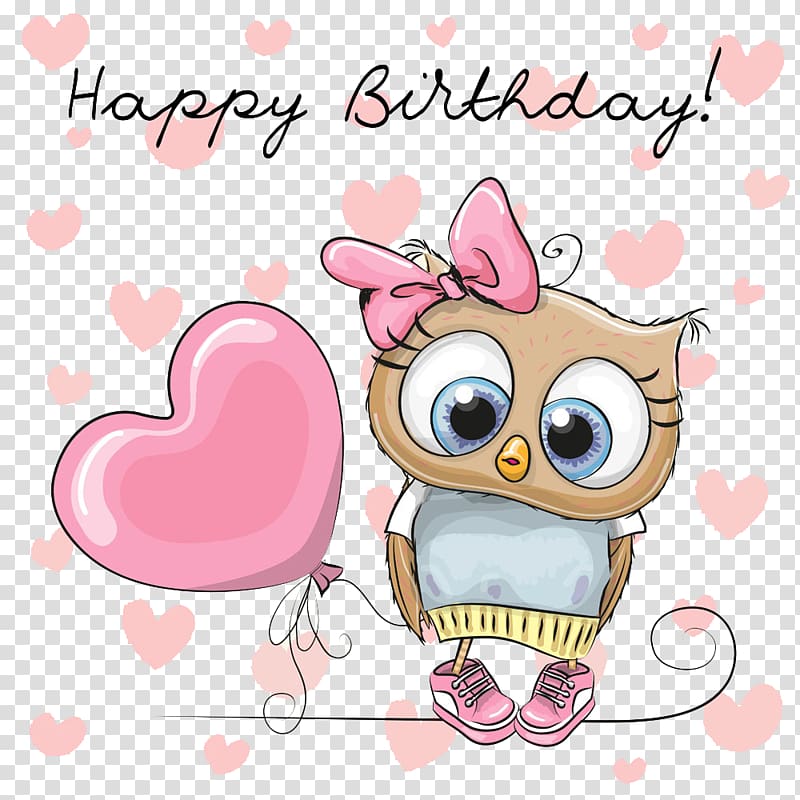 owl wearing sneakers and blue shirt holding pink balloon illustration, Owl Cartoon Illustration, Cartoon Owl Girl transparent background PNG clipart