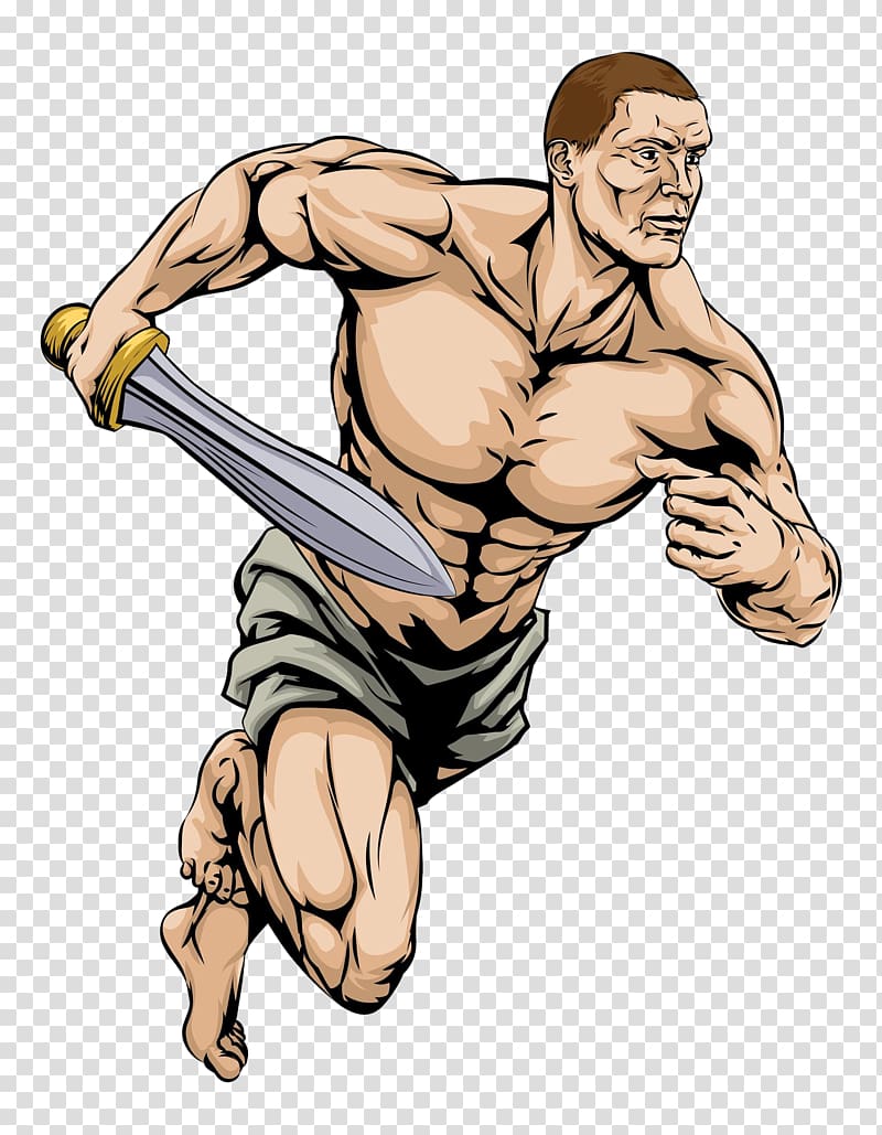 Gladiator , Running man transparent background PNG clipart