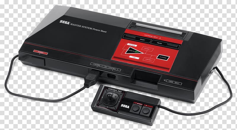black SEGA console and controller, Sega Master Systems transparent background PNG clipart