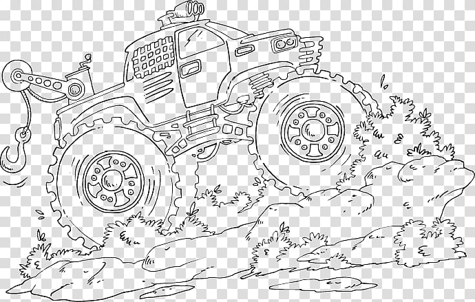 Monster truck Car Coloring book Grave Digger, monster truck transparent background PNG clipart