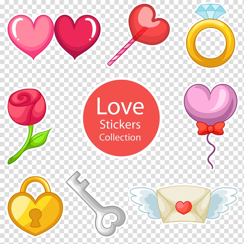 love stickers , Love sticker material transparent background PNG clipart