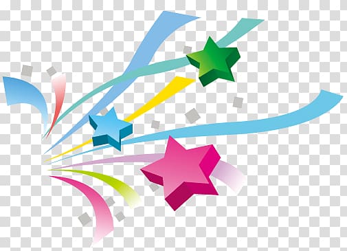 burst of colored stars transparent background PNG clipart
