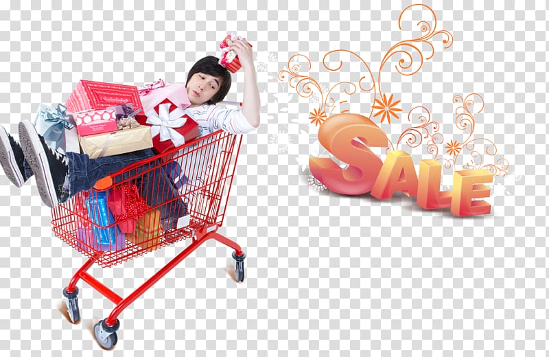 Poster Supermarket Sales promotion Shopping cart, Shopping carnival transparent background PNG clipart