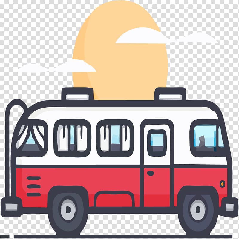 Red Bus transparent background PNG clipart