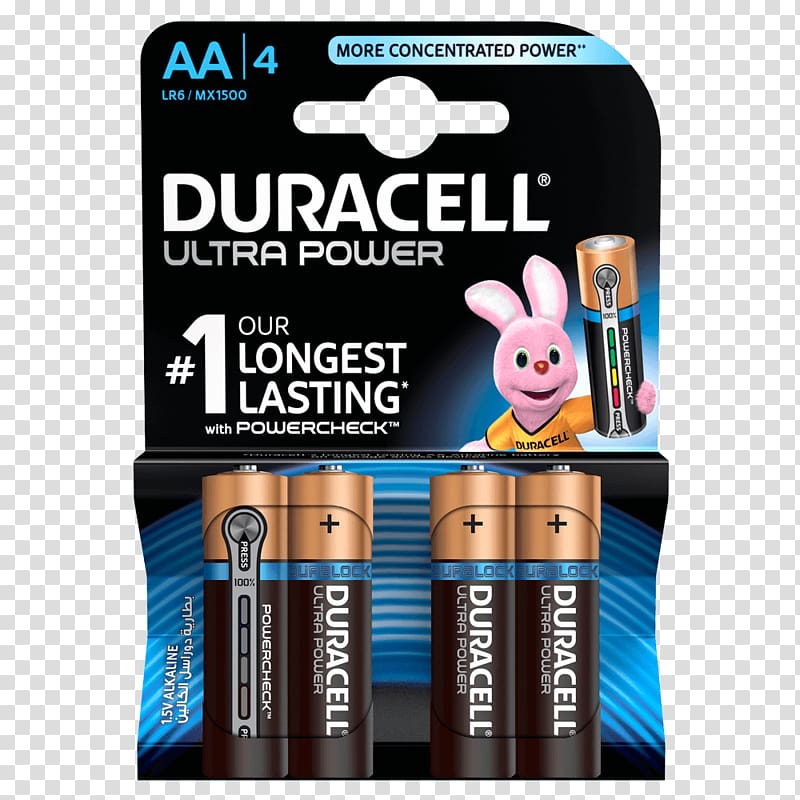 AAA battery Duracell Alkaline battery Battery pack, aa battery transparent background PNG clipart