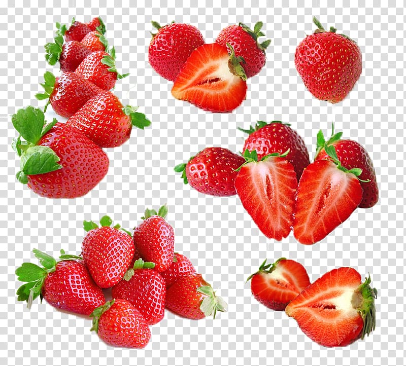 pile of strawberries, Ice cream Juice Frutti di bosco Strawberry Fruit, Strawberry transparent background PNG clipart