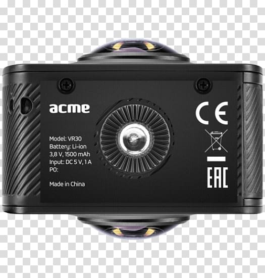 Omnidirectional camera ACME VR30 360° Action Cam Hardware/Electronic Electric battery , Camera transparent background PNG clipart
