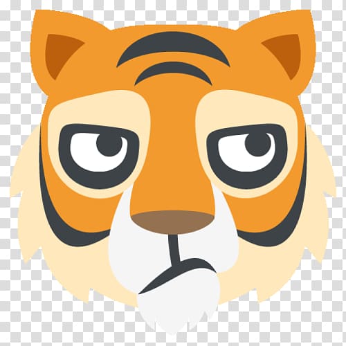 Tiger Emoji Text messaging Sticker SMS, tiger transparent background PNG clipart