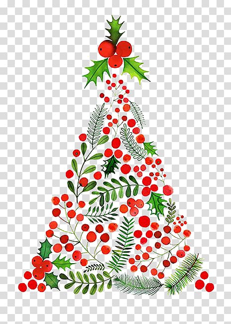 Santa Claus Christmas tree Cushion Pillow, Plant combinations Triangle Christmas Tree transparent background PNG clipart