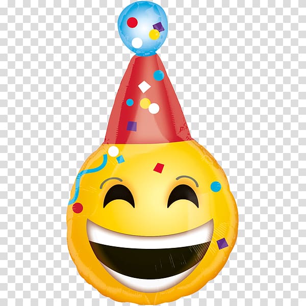 Balloon Party hat Birthday Smiley Emoticon, balloon transparent ...