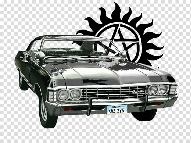 black car , Chevrolet Impala Dean Winchester Sam Winchester , supernatural transparent background PNG clipart