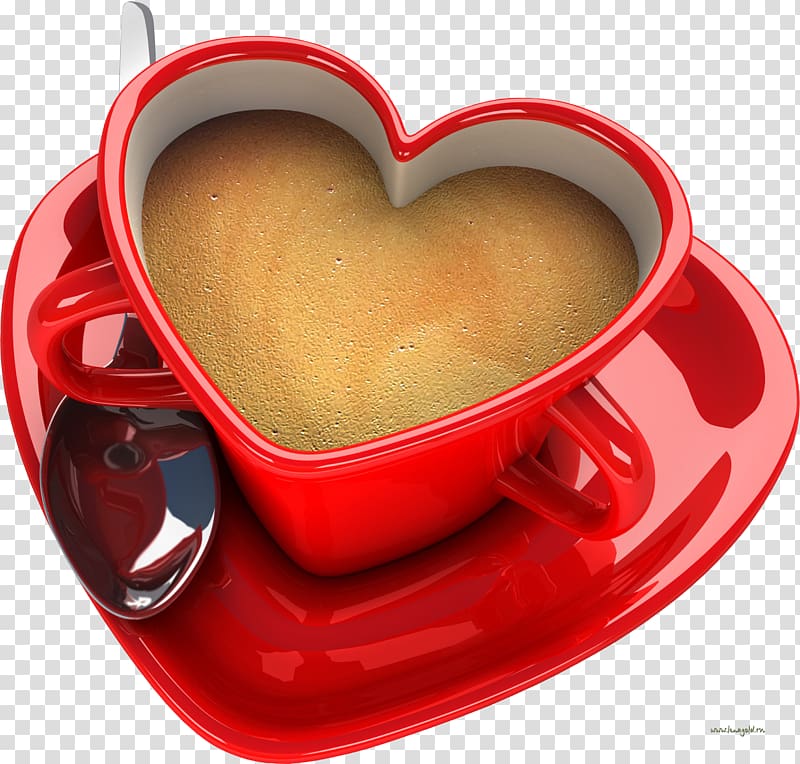 red heart-shape mug filled with coffee, Greece Coffee Greek cuisine .gr, cofee transparent background PNG clipart