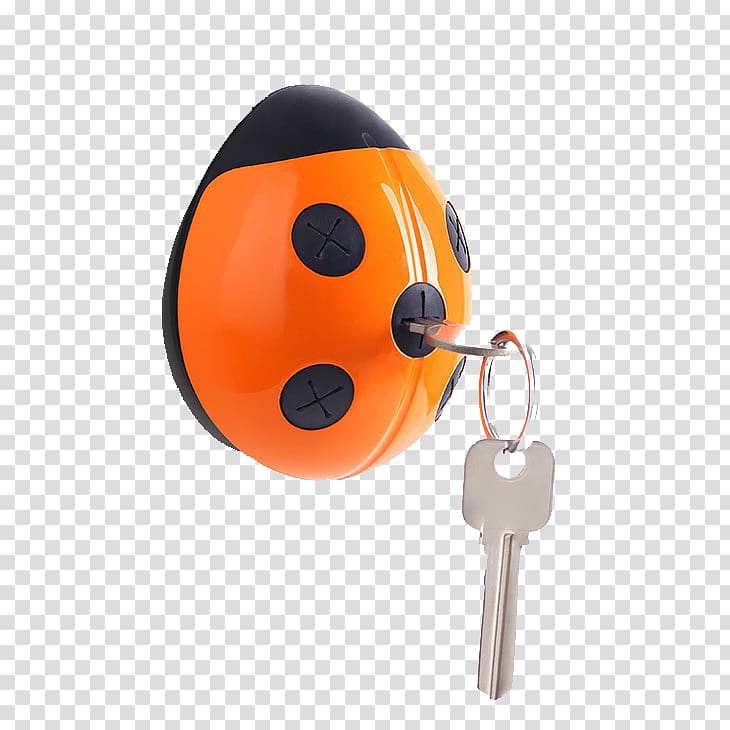 Gift wrapping Keychain Wall Creativity, Ladybug key inserted transparent background PNG clipart