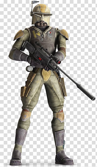 Boba Fett Obi-Wan Kenobi Clone Wars Clone trooper Mandalorian, Bounty Hunter transparent background PNG clipart
