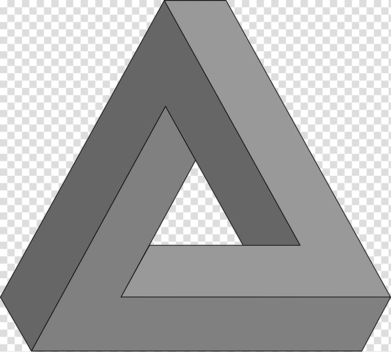 Penrose triangle Optical illusion Geometry, triangle transparent background PNG clipart