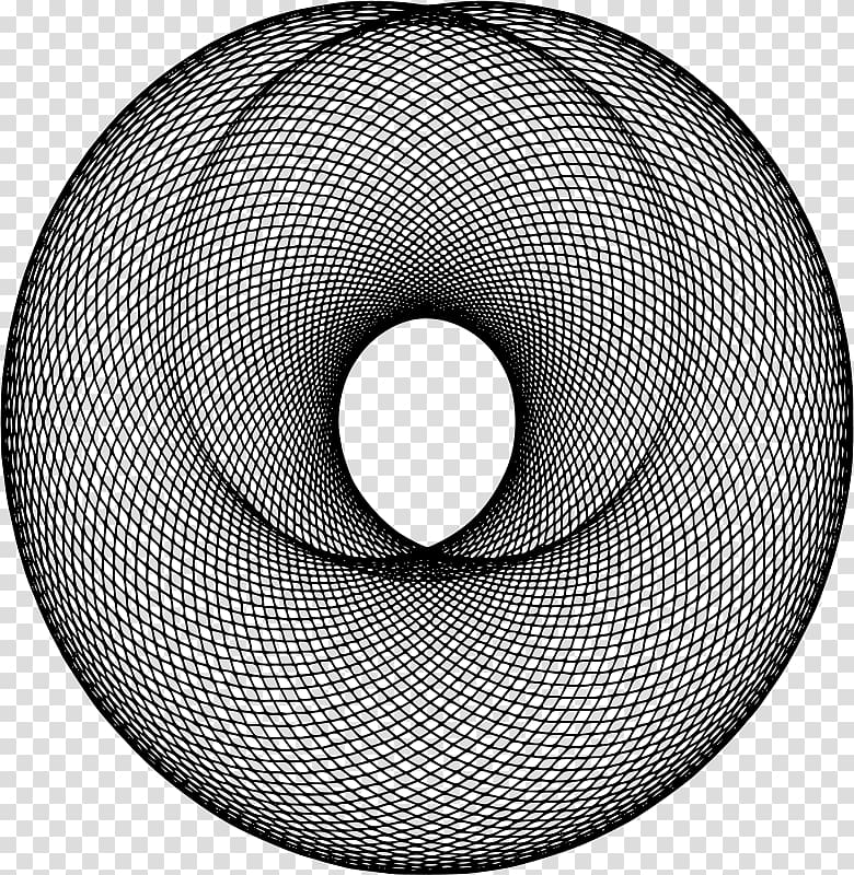 Roulette Circle Curve Line Spirograph, circle transparent background PNG clipart