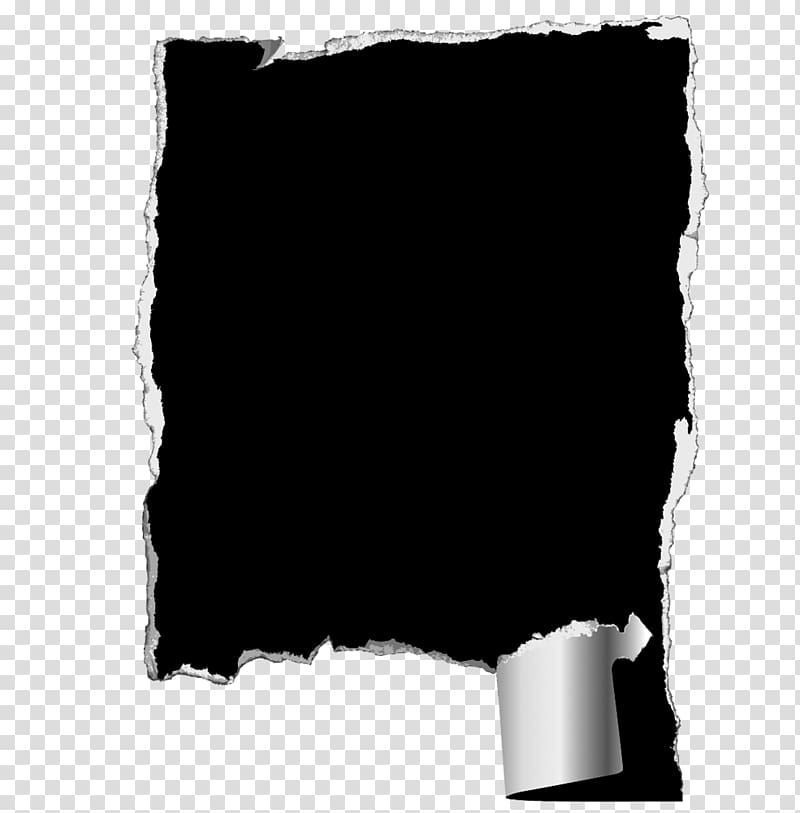 Rectangle Black M Font, papel rasgado transparent background PNG clipart