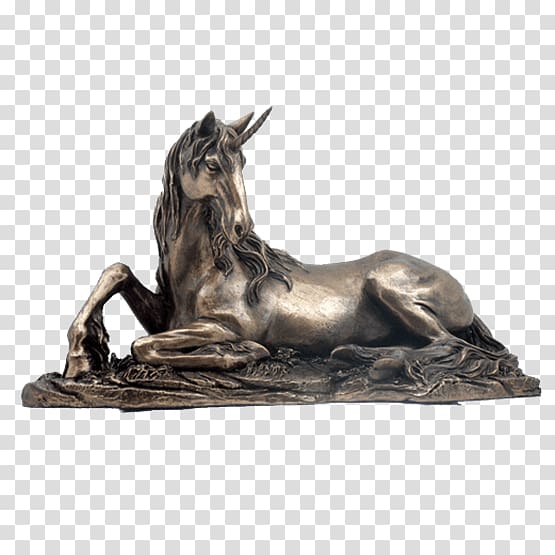 Bronze sculpture Statue Figurine Bust, unicorn head transparent background PNG clipart