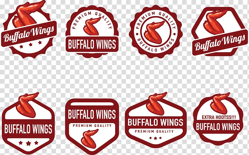 Buffalo Wings logos, Buffalo wing Chicken Euclidean , Fresh food badge Buffalo chicken wings transparent background PNG clipart