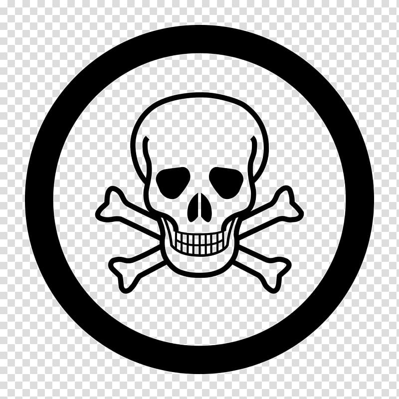 skull illustration, Workplace Hazardous Materials Information System Toxicity Dangerous goods Hazard symbol Poison, poison transparent background PNG clipart