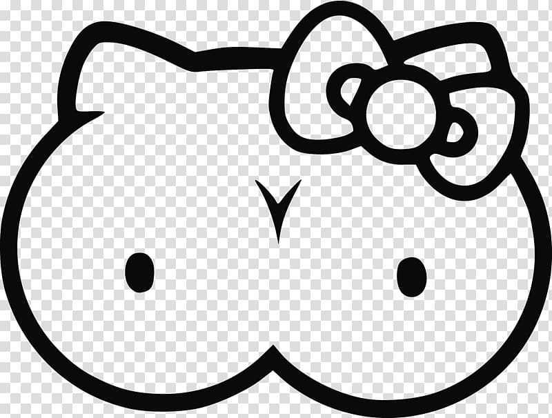 Hello Kitty T-shirt Coloring book Decal, T-shirt, white, face