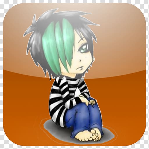 Emo Drawing Animated cartoon, Animation transparent background PNG clipart