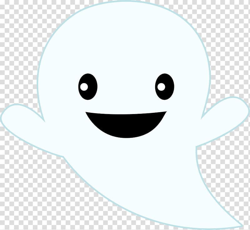 Smiley Beak Thumb, Little fresh white ghost transparent background PNG clipart
