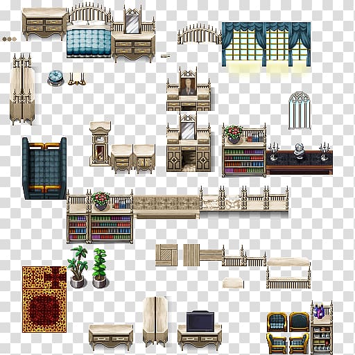 RPG Maker MV Furniture Tile-based video game Pixel art RPG Maker VX, bathroom interior transparent background PNG clipart