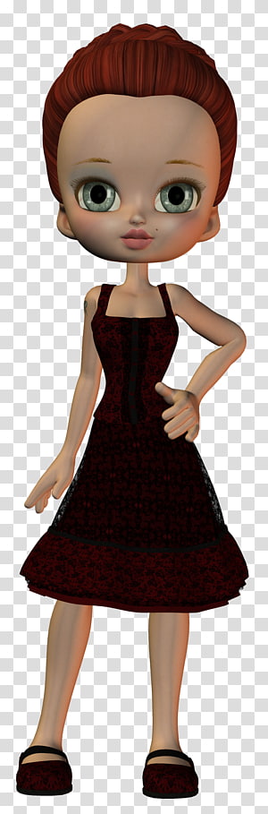 Brown hair Character Doll Fiction, doll transparent background PNG clipart thumbnail