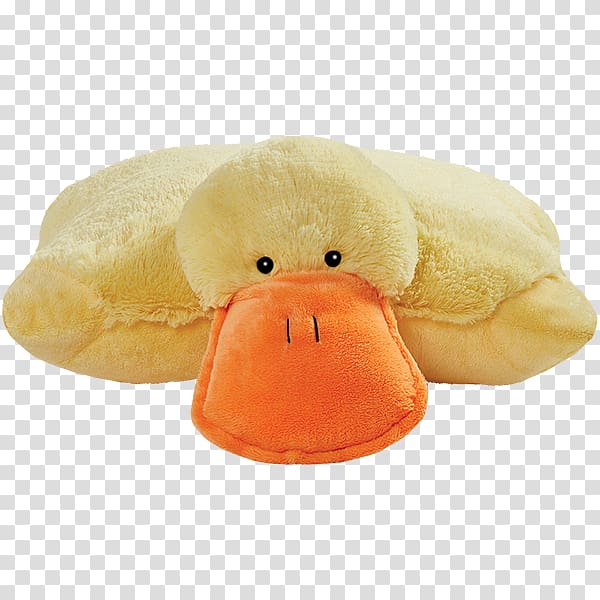 Stuffed Animals & Cuddly Toys Puffy Duck Pillow Pet Pillow Pets Plush Yellow Duck Pillow Pet Large 46cm, Pillow Pets transparent background PNG clipart