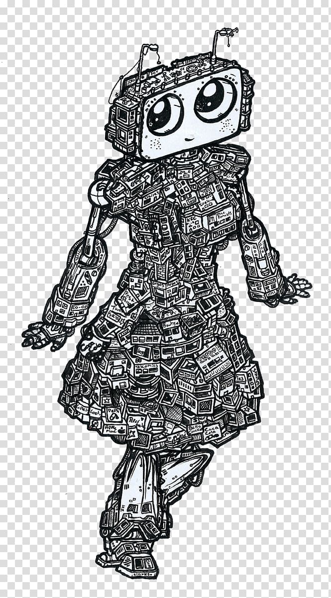 Art museum Visual arts Dress Sketch, black ink paintings cities transparent background PNG clipart