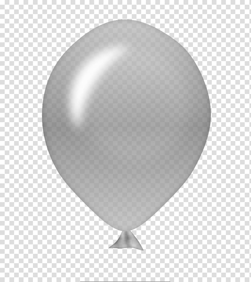 White Balloon Black Sphere, Grey transparent background PNG clipart