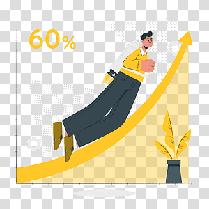 illustration, Growth curve, business, chart, data, growth, analysis, people, success, rocket transparent background PNG clipart thumbnail
