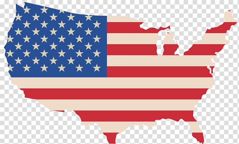 Usa Flag Themed With Map Poster Us Map Transparent Background Png
