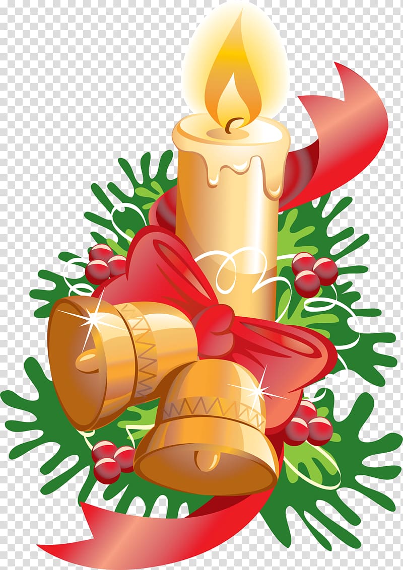 Christmas Design Holiday greetings Gift, Candle transparent background PNG clipart