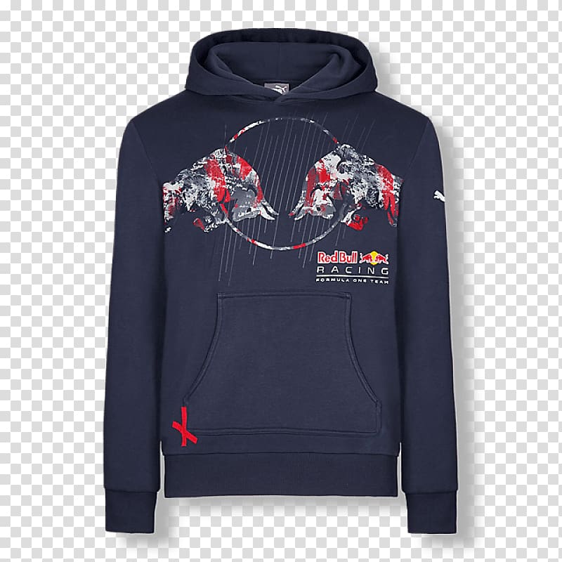Hoodie T-shirt Red Bull Racing Team, T-shirt transparent background PNG clipart